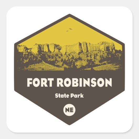 Fort Robinson State Park Nebraska Vierkante Sticker (Voorkant)
