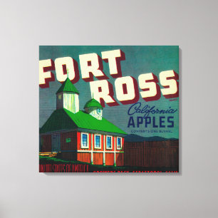 Fort Ross Apple Crate LabelSebastopol, CA Canvas Afdruk