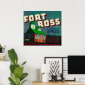 Fort Ross Apple Crate LabelSebastopol, CA Poster (Thuiskantoor)