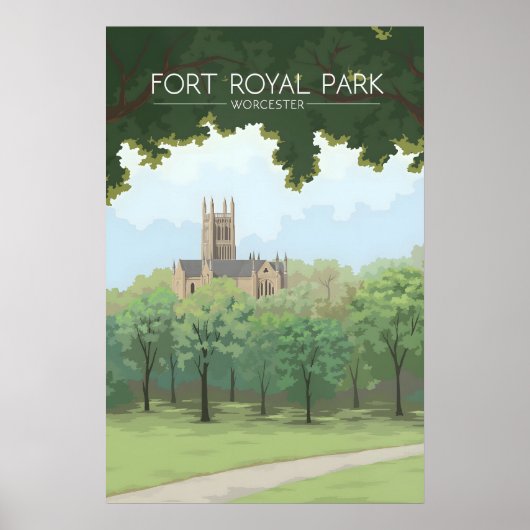 Fort Royal Park Worcester Reisposter Poster (Voorkant)