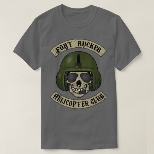Fort Rucker Helicopter Club T Pilot, Crew Chief T T-shirt (Design voorkant)