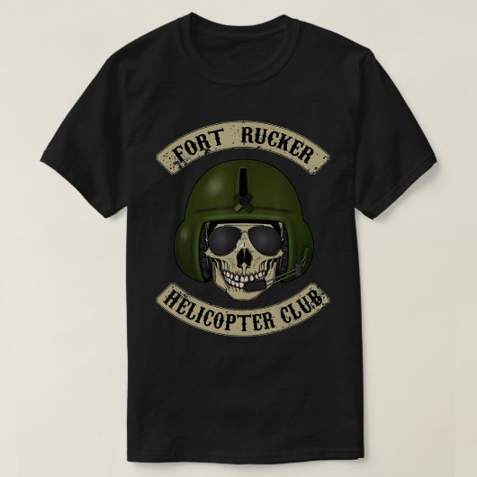 Fort Rucker Helikopter Club T 347 T-shirt (Design voorkant)