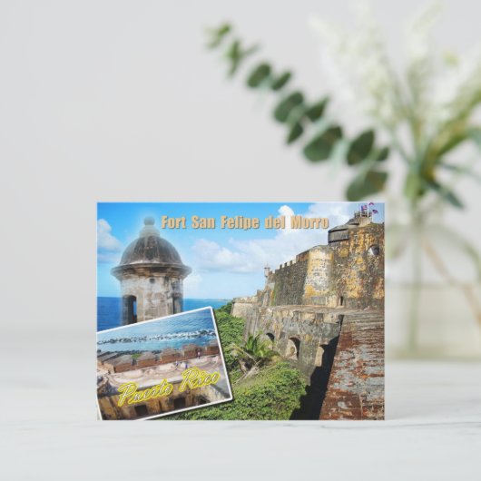 Fort San Felipe del Morro, Puerto Rico Briefkaart (Staand voorkant)