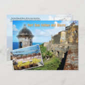 Fort San Felipe del Morro, Puerto Rico Briefkaart (Voorkant / Achterkant)
