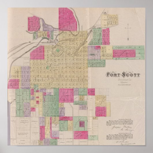 Fort Scott, Bourbon County, Kansas Poster (Voorkant)