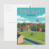 Fort Scott Kansas Briefkaart (Voorkant / Achterkant)