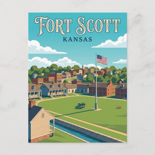 Fort Scott Kansas Briefkaart (Voorkant)