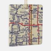 Fort Scott KS  Map Keramisch Ornament (Rechts)