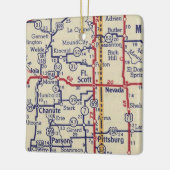 Fort Scott KS  Map Keramisch Ornament (Links)