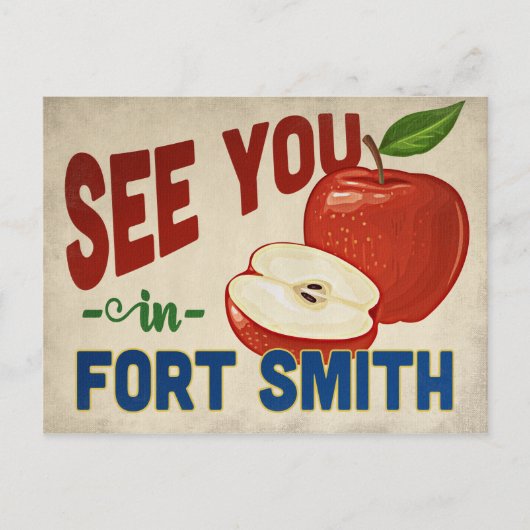 Fort Smith Arkansas Apple - Vintage Travel Briefkaart (Voorkant)