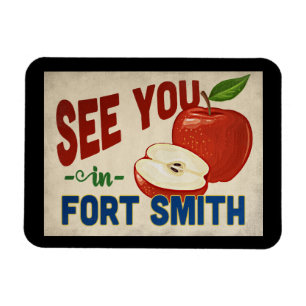 Fort Smith Arkansas Apple - Vintage Travel Magneet