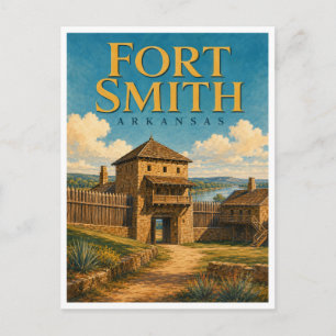 Fort Smith Arkansas Frontier Fort GeoSaga Briefkaart