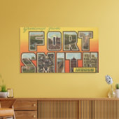 Fort Smith, Arkansas - Large Letter Scenes Canvas Afdruk (Insitu (Woonkamer))