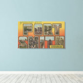 Fort Smith, Arkansas - Large Letter Scenes Canvas Afdruk (Insitu (Houten vloer))