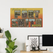 Fort Smith, Arkansas - Large Letter Scenes Poster (Thuiskantoor)