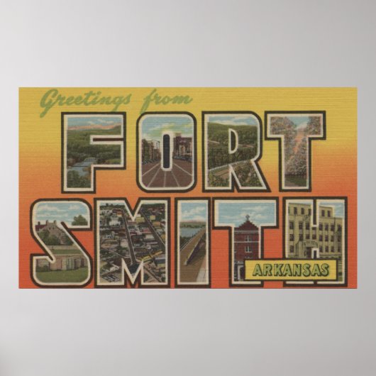 Fort Smith, Arkansas - Large Letter Scenes Poster (Voorkant)