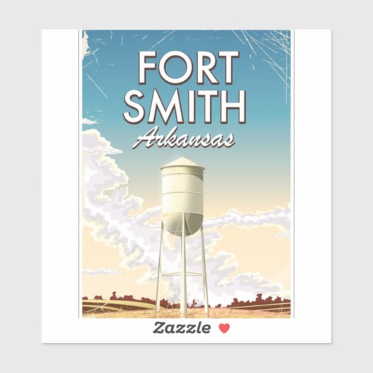 Fort Smith Arkansas reisposter Sticker (Vel)