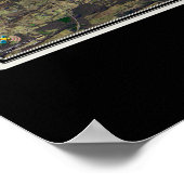 Fort Smith Arkansas van Space Satellite Map Poster (Hoek)