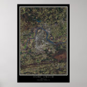 Fort Smith Arkansas van Space Satellite Map Poster (Voorkant)