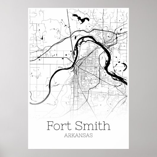 Fort Smith Map - Arkansas - City Map Poster (Voorkant)