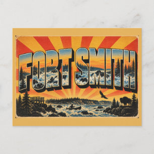 Fort Smith NT Rapids Boreaal Woud Kunst Briefkaart