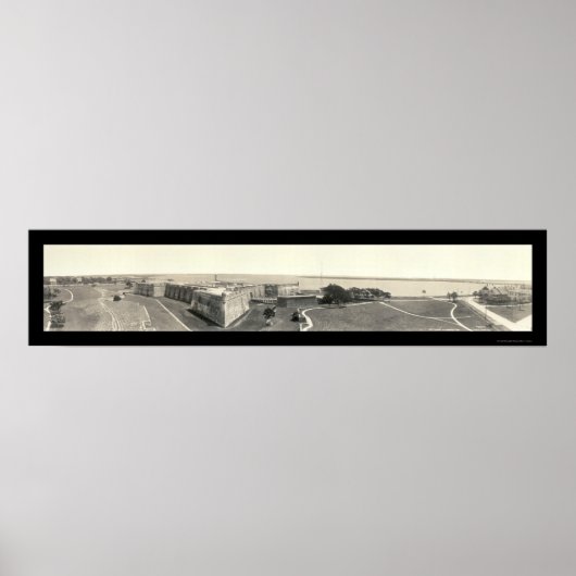 Fort St Augustine FL Foto 1912 Poster (Voorkant)