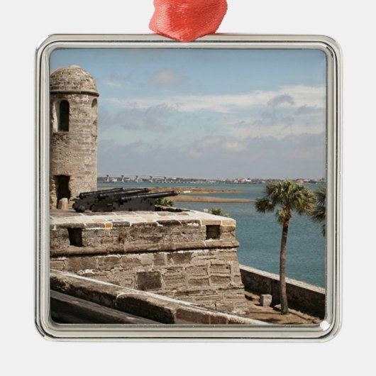 Fort, St Augustine, Florida, Verenigde Staten Metalen Ornament (Voorkant)