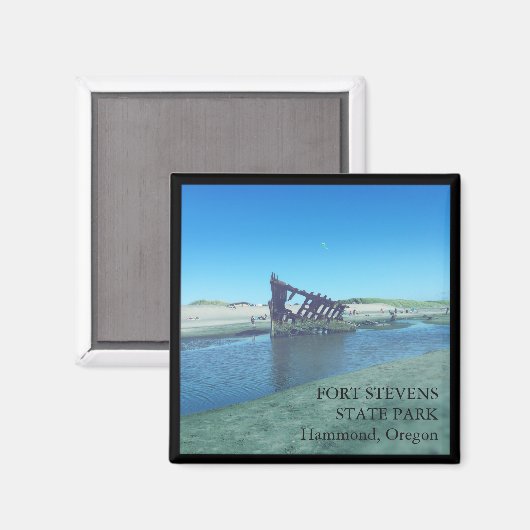 Fort Stevens State Park Oregon 2 inch magneet (Voorkant / Achterkant)
