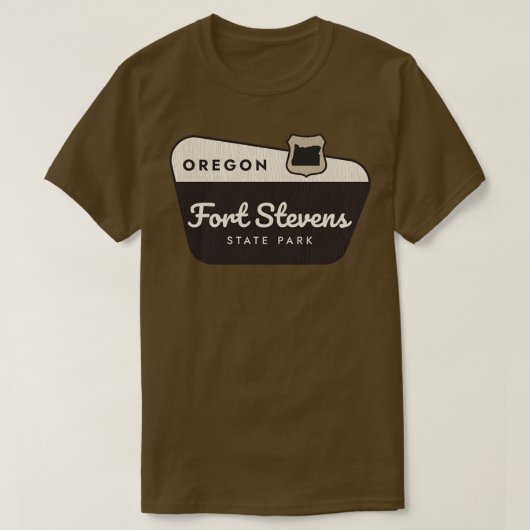 Fort Stevens State Park Oregon Welkomstbord T-shirt (Design voorkant)