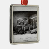 Fort Sumter, binnenste Uitzicht van drie Pistolen  Metalen Ornament (Rechts)
