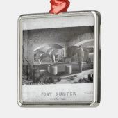 Fort Sumter, binnenste Uitzicht van drie Pistolen  Metalen Ornament (Links)