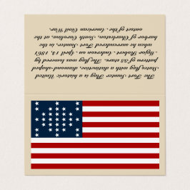 Fort Sumter Flag Visitekaartje - "Tent Style Card"