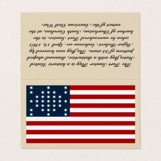 Fort Sumter Flag Visitekaartje - "Tent Style Card"