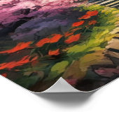 Fort te midden van kersenbloesems poster (Hoek)