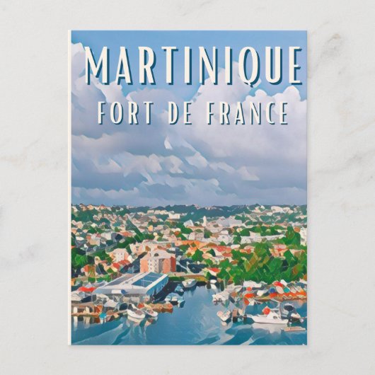 Fort van France Photo Vintage Briefkaart (Voorkant)