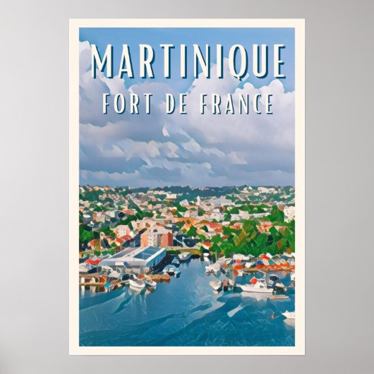 Fort van France Photo Vintage Poster (Voorkant)