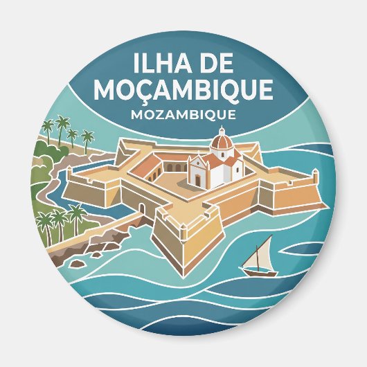 Fort van San Sebastian Mozambique Magneet (Voorkant)