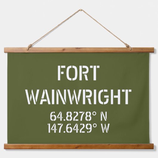 Fort Wainwright Latitude Longitude Hangend Wandkleed (Voorkant)
