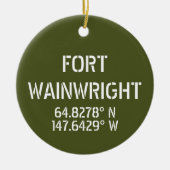 Fort Wainwright Latitude Longitude, op maat gemaak Keramisch Ornament (Voorkant)