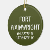 Fort Wainwright Latitude Longitude, op maat gemaak Keramisch Ornament (Links)