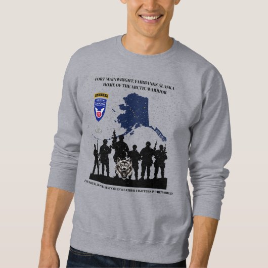 FORT WAINWRIGHT WARRIORORS T-Shirt Sweatshirt (Voorkant)