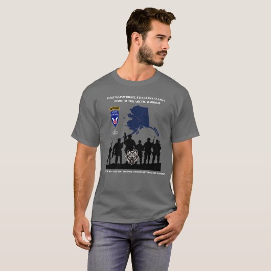 FORT WAINWRIGHT WARRIORS T-Shirt (Voorkant volledig)
