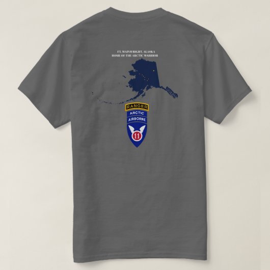 FORT WAINWRIGHT WARRIORS T-SHIRT (Design achterkant)
