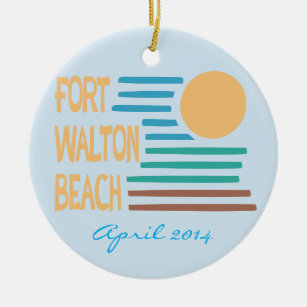 Fort Walton Beach aangepaste datumversiering Keramisch Ornament