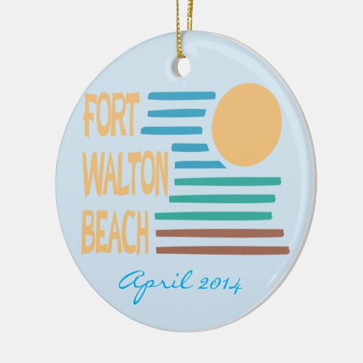 Fort Walton Beach aangepaste datumversiering Keramisch Ornament (Links)