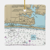 Fort Walton Beach Chart Keramisch Ornament (Achterkant)