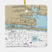 Fort Walton Beach Chart Keramisch Ornament (Voorkant)