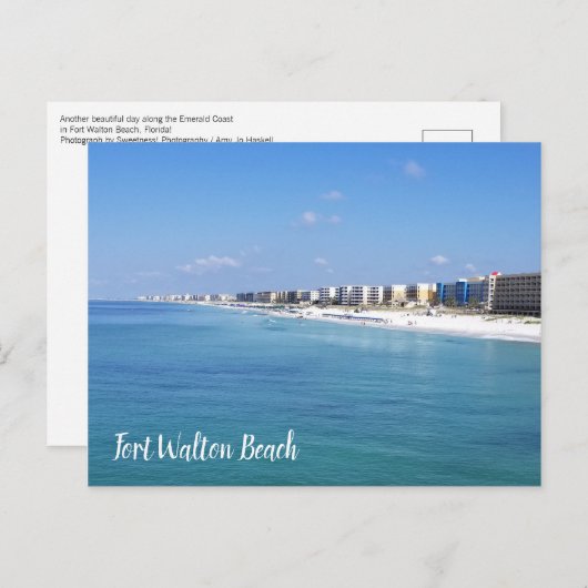 Fort Walton Beach Coastline Briefkaart (Voorkant / Achterkant)