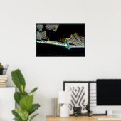 Fort Walton Beach & Destin, Florida satelliet post Poster (Thuiskantoor)