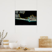 Fort Walton Beach & Destin, Florida satelliet post Poster (Keuken)